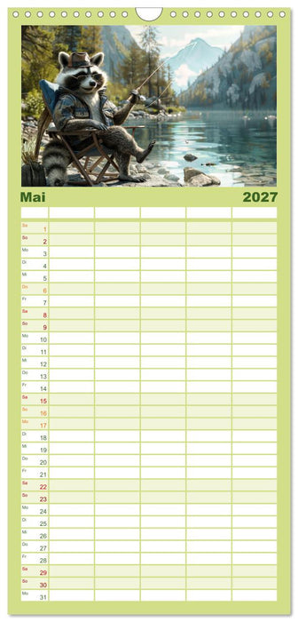 Der tierisch lustige Angler-Kalender (CALVENDO Familienplaner 2027)