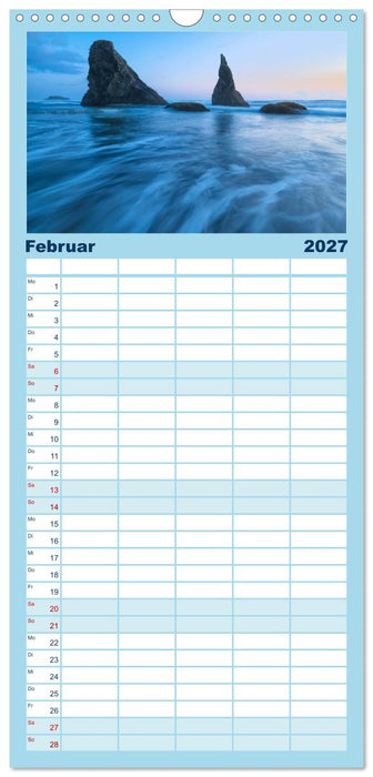 Kraftplatz Wilde Küsten (CALVENDO Familienplaner 2027)
