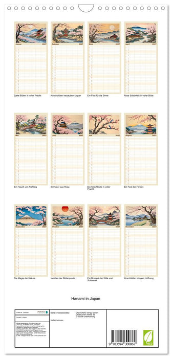 Hanami in Japan (CALVENDO Familienplaner 2027)