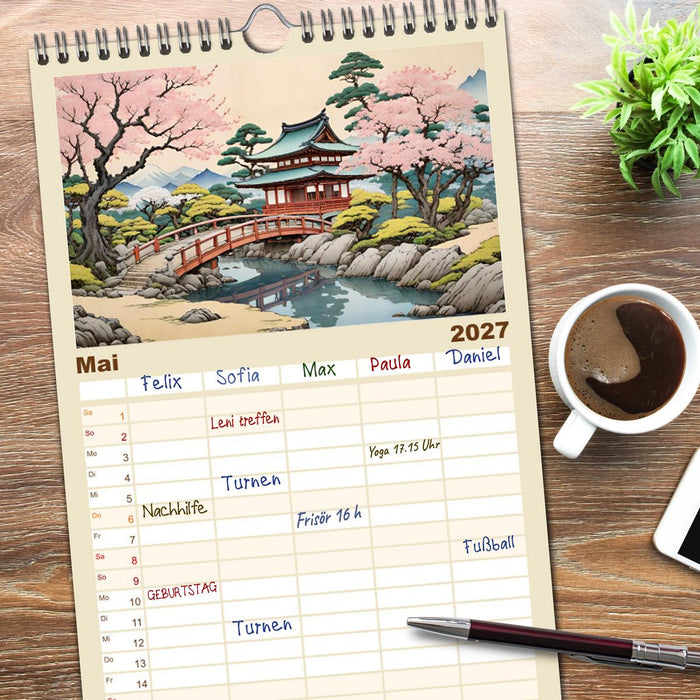 Hanami in Japan (CALVENDO Familienplaner 2027)