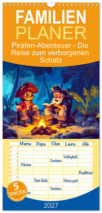 Piraten-Abenteuer - Die Reise zum verborgenen Schatz (CALVENDO Familienplaner 2027)