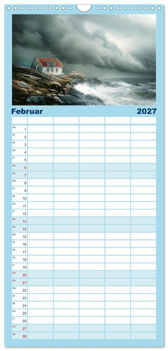 Sturmwarnung an der Küste (CALVENDO Familienplaner 2027)