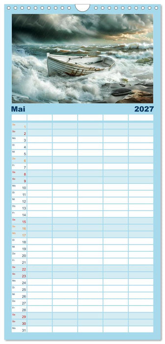 Sturmwarnung an der Küste (CALVENDO Familienplaner 2027)