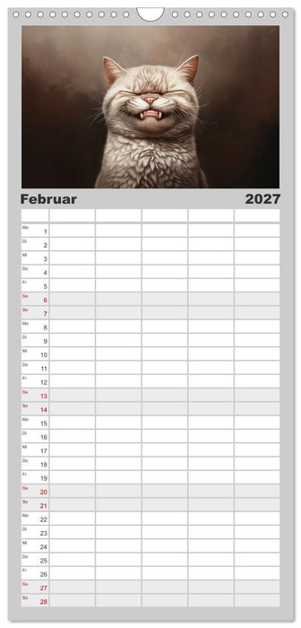 Auch Katzen lachen gern (CALVENDO Familienplaner 2027)