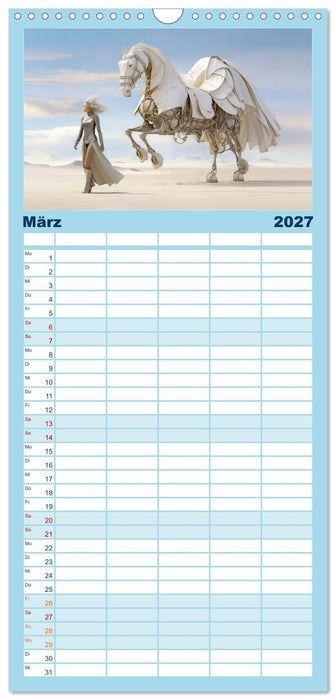 Surrealismus trifft Pferdefans (CALVENDO Familienplaner 2027)