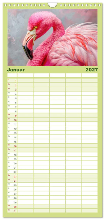 Ein Herz für Flamingos (CALVENDO Familienplaner 2027)
