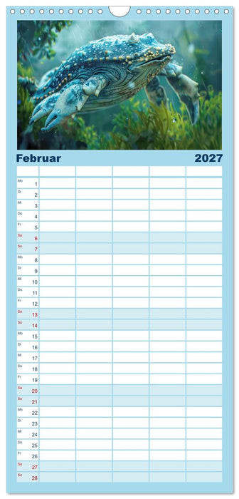 Fantastische Unterwasserkreaturen - Hybridtiere (CALVENDO Familienplaner 2027)