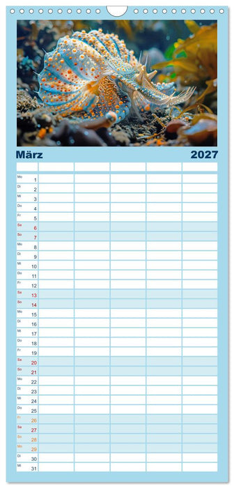 Fantastische Unterwasserkreaturen - Hybridtiere (CALVENDO Familienplaner 2027)