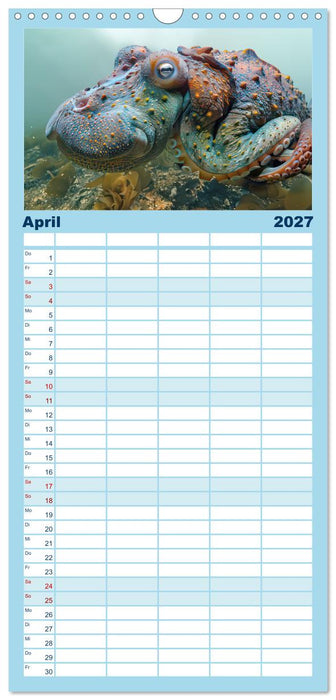 Fantastische Unterwasserkreaturen - Hybridtiere (CALVENDO Familienplaner 2027)