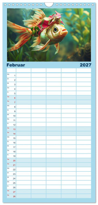 Fashion-Fisch. Die lustige Welt der Unterwasser-Mode (CALVENDO Familienplaner 2027)