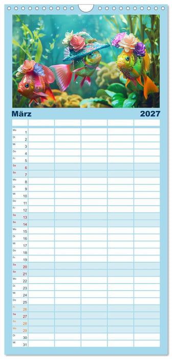 Fashion-Fisch. Die lustige Welt der Unterwasser-Mode (CALVENDO Familienplaner 2027)
