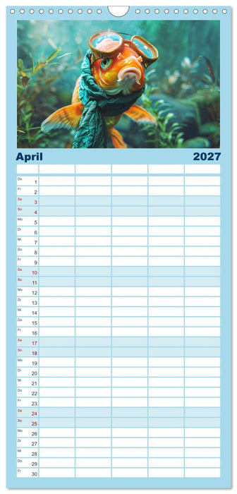 Fashion-Fisch. Die lustige Welt der Unterwasser-Mode (CALVENDO Familienplaner 2027)