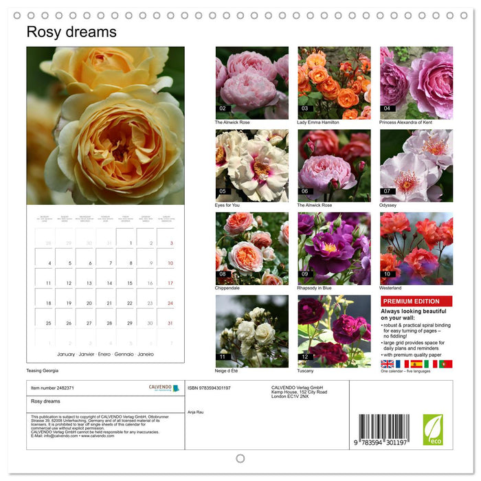 Rosy dreams (CALVENDO Monthly Calendar 2027)