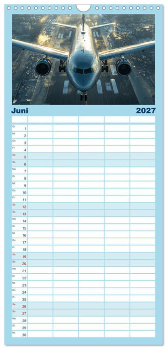 Flugzeugkalender - Die schönsten Passagiermaschinen (CALVENDO Familienplaner 2027)