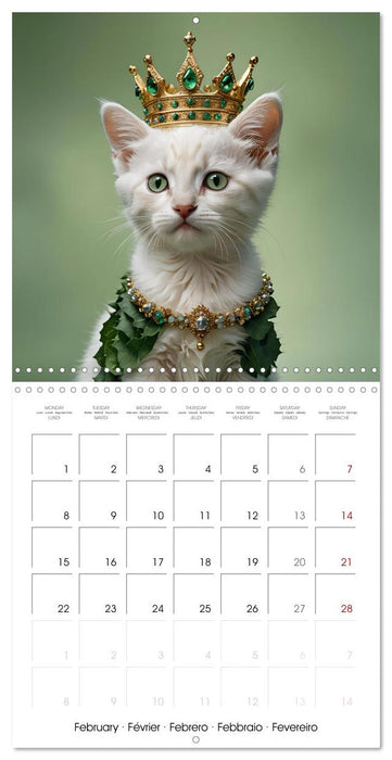 Kitten kings - Cute kings of hearts (CALVENDO Monthly Calendar 2027)