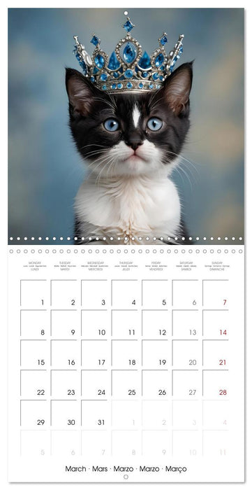 Kitten kings - Cute kings of hearts (CALVENDO Monthly Calendar 2027)