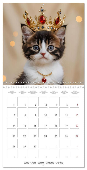 Kitten kings - Cute kings of hearts (CALVENDO Monthly Calendar 2027)