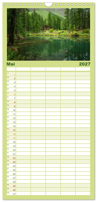 Natur im Aostatal (CALVENDO Familienplaner 2027)