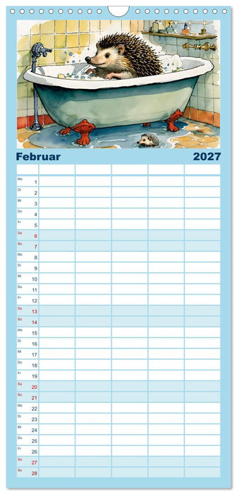 Bei Familie Igel (CALVENDO Familienplaner 2027)