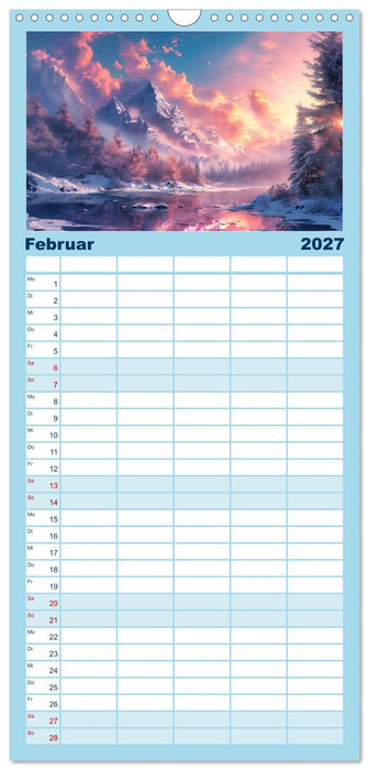 Anime - Welten: Eine Reise durch verträumte Welten (CALVENDO Familienplaner 2027)