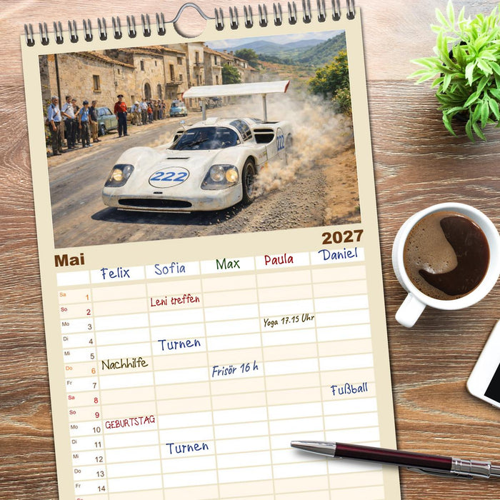 Rückblick Targa Florio - Die 1960er und 1970er Jahre (CALVENDO Familienplaner 2027)