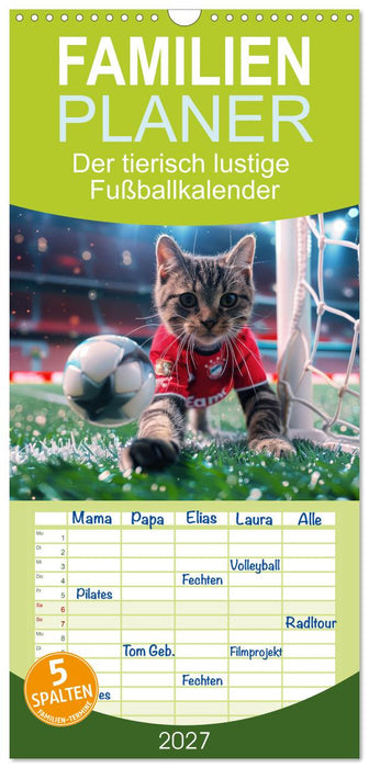 Der tierisch lustige Fußballkalender (CALVENDO Familienplaner 2027)