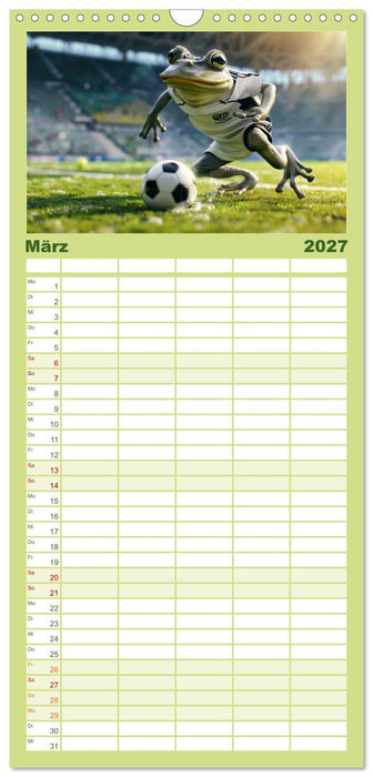 Der tierisch lustige Fußballkalender (CALVENDO Familienplaner 2027)