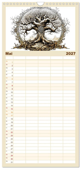 Götter der Wikinger - Skizzen zur Welt der Nordischen Mythologie (CALVENDO Familienplaner 2027)