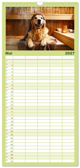 Tierisch lustige Saunafreunde (CALVENDO Familienplaner 2027)