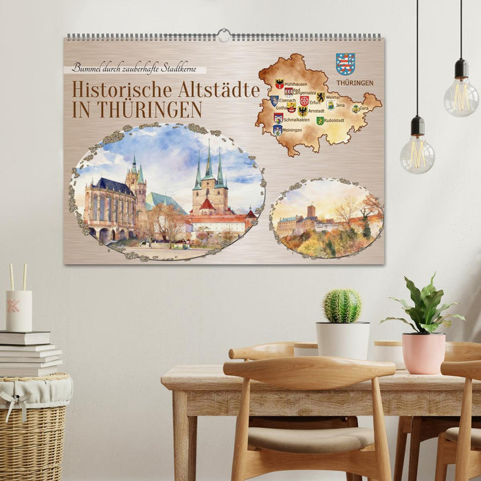 Historische Altstädte in Thüringen (CALVENDO Wandkalender 2027)