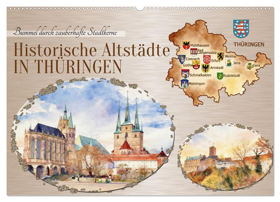 Historische Altstädte in Thüringen (CALVENDO Wandkalender 2027)