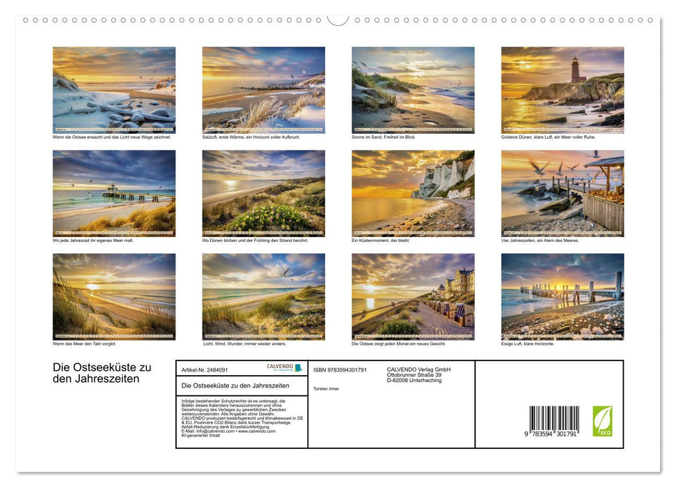 Die Ostseeküste zu den Jahreszeiten (CALVENDO Premium Wandkalender 2027)