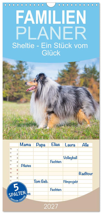Sheltie - Ein Stück vom Glück (CALVENDO Familienplaner 2027)