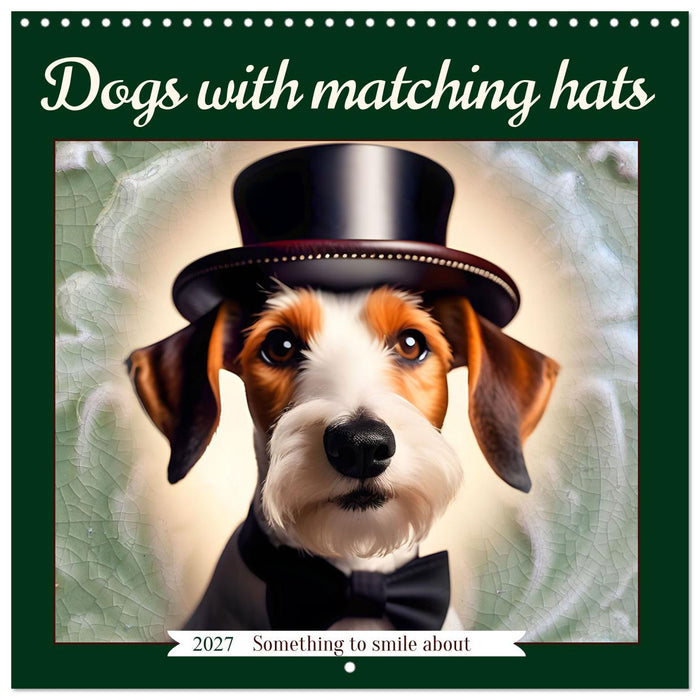 Dogs with matching hats (CALVENDO Monthly Calendar 2027)