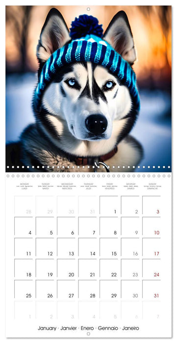 Dogs with matching hats (CALVENDO Monthly Calendar 2027)