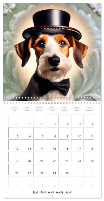 Dogs with matching hats (CALVENDO Monthly Calendar 2027)