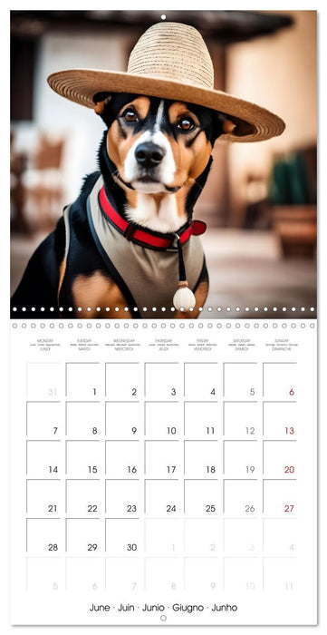 Dogs with matching hats (CALVENDO Monthly Calendar 2027)