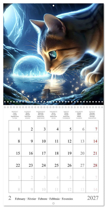L'heure bleue des animaux (CALVENDO Calendrier mensuel 2027)