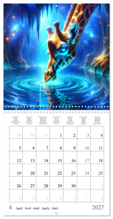 L'heure bleue des animaux (CALVENDO Calendrier mensuel 2027)