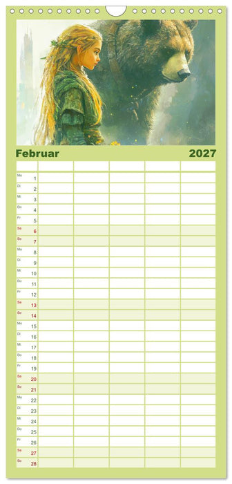 Traumwelten. Mangas mit magischen Begegnungen (CALVENDO Familienplaner 2027)