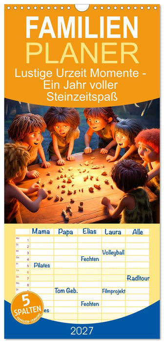 Lustige Urzeit Momente - Ein Jahr voller Steinzeitspaß (CALVENDO Familienplaner 2027)