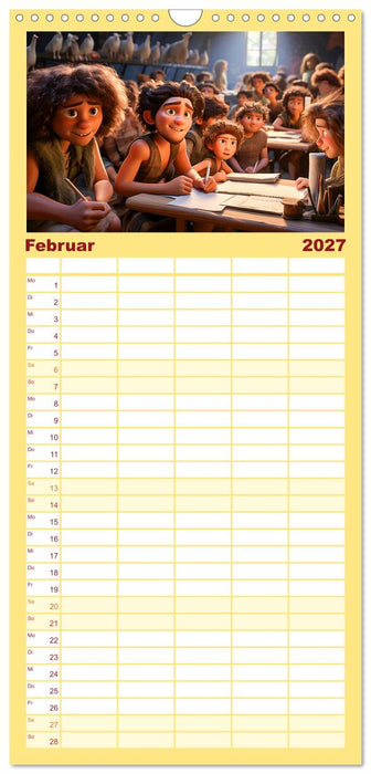 Lustige Urzeit Momente - Ein Jahr voller Steinzeitspaß (CALVENDO Familienplaner 2027)