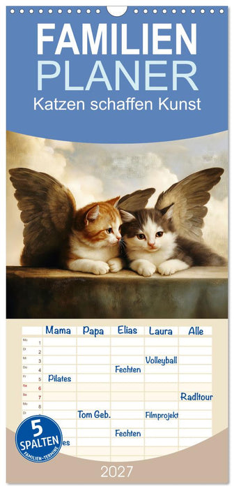Katzen schaffen Kunst (CALVENDO Familienplaner 2027)