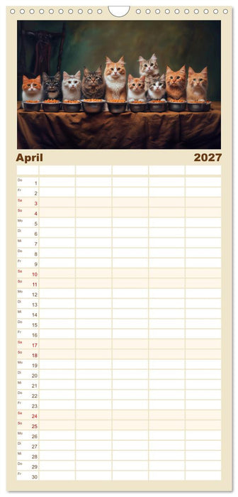 Katzen schaffen Kunst (CALVENDO Familienplaner 2027)