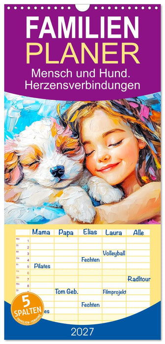 Mensch und Hund. Herzensverbindungen (CALVENDO Familienplaner 2027)