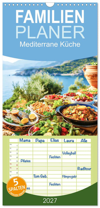 Mediterrane Küche (CALVENDO Familienplaner 2027)