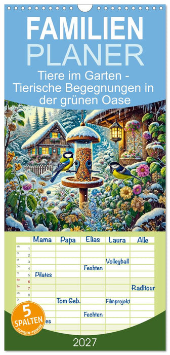 Tiere im Garten - Tierische Begegnungen in der grünen Oase (CALVENDO Familienplaner 2027)