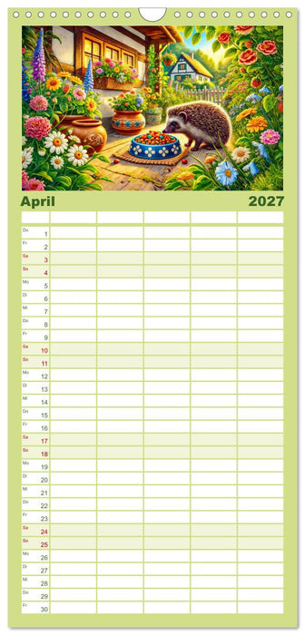 Tiere im Garten - Tierische Begegnungen in der grünen Oase (CALVENDO Familienplaner 2027)