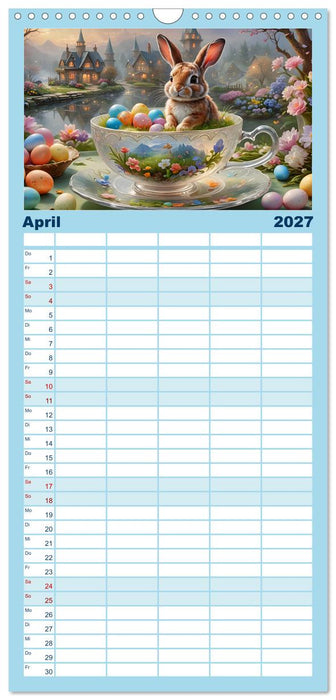 Tierische Tee-Parade (CALVENDO Familienplaner 2027)