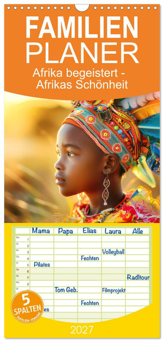 Afrika begeistert - Afrikas Schönheit (CALVENDO Familienplaner 2027)